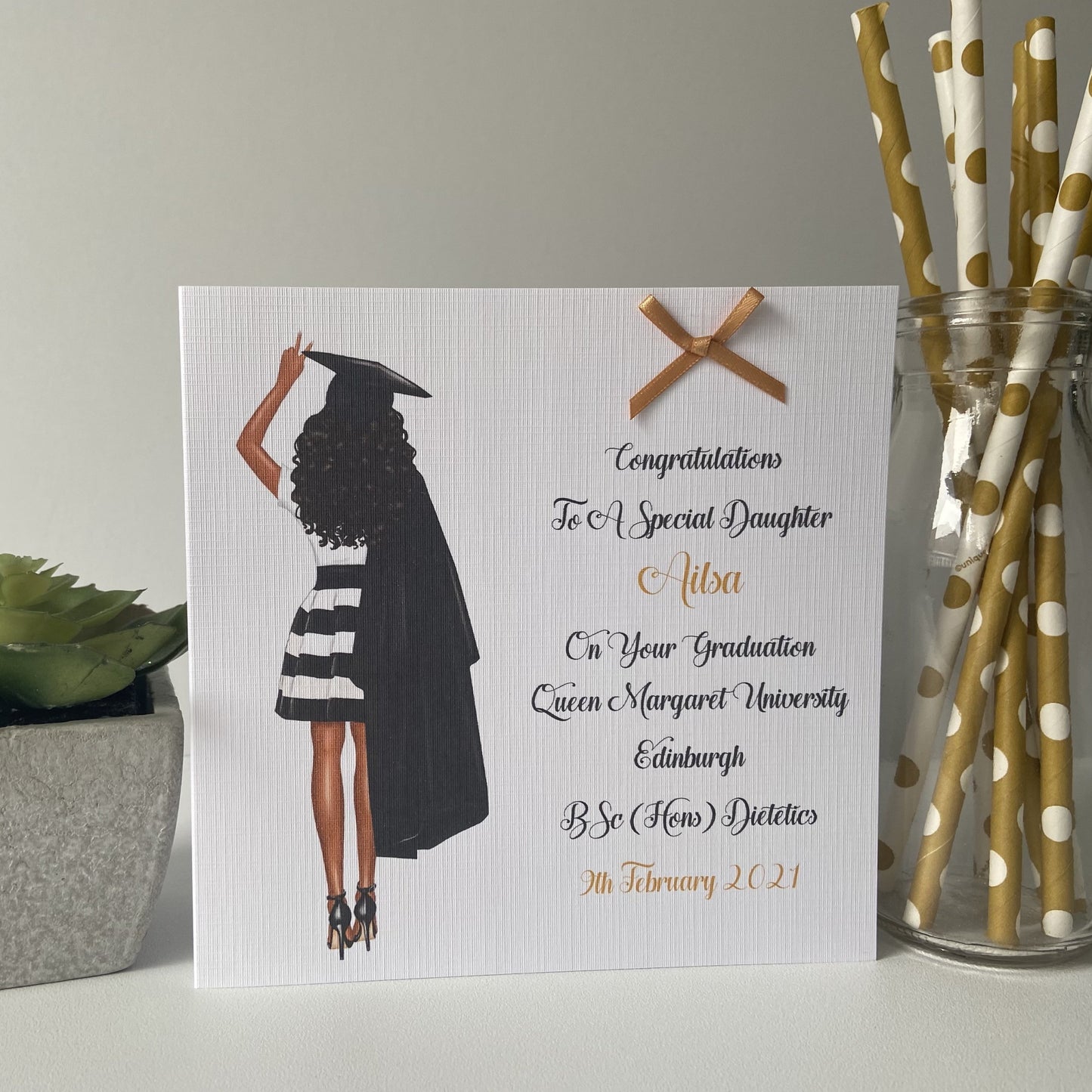 Personalised Female Congratulations on your Graduation Card Daughter Granddaughter
