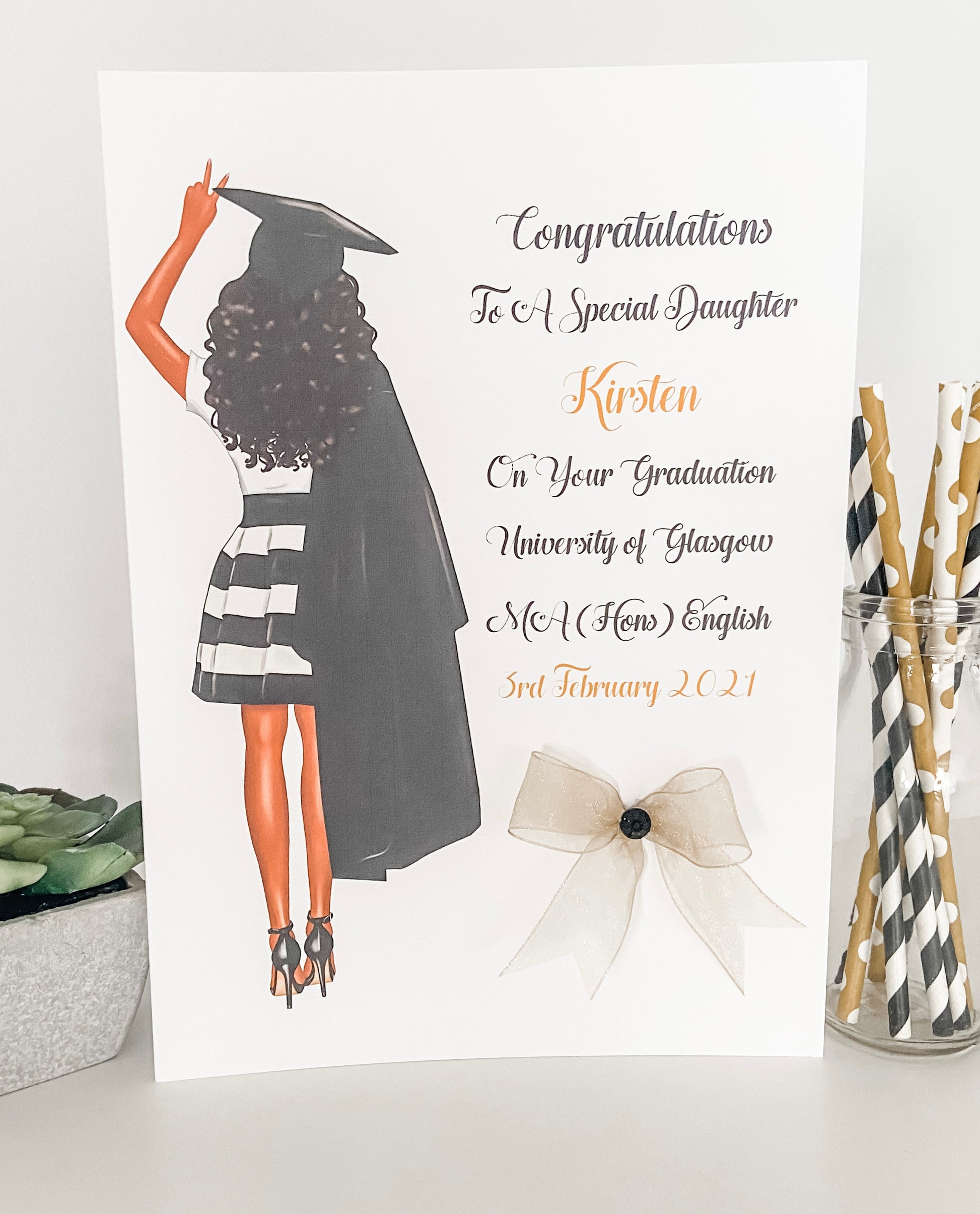 Personalised Female Congratulations on your Graduation Card