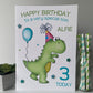 Personalised Birthday Card Dinosaur
