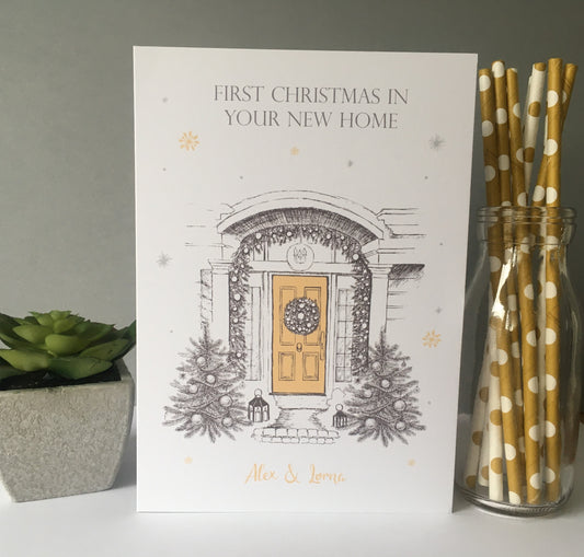 Personalised First Christmas In New Home Card