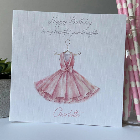 Personalised Birthday Card Ballet Dress