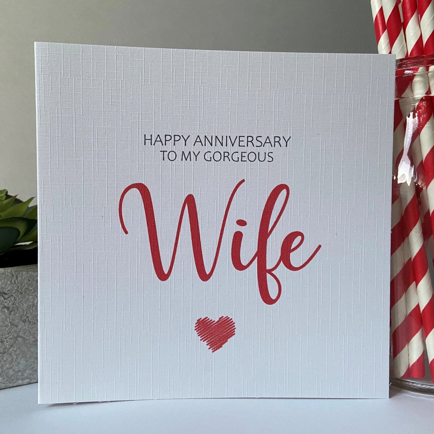 Personalised Wedding Anniversary Card Wife Husband