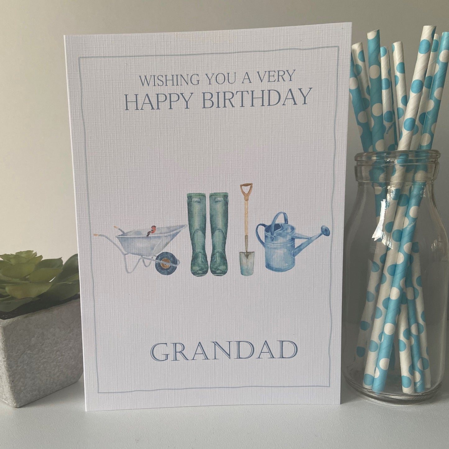 Personalised Birthday Card Gardening