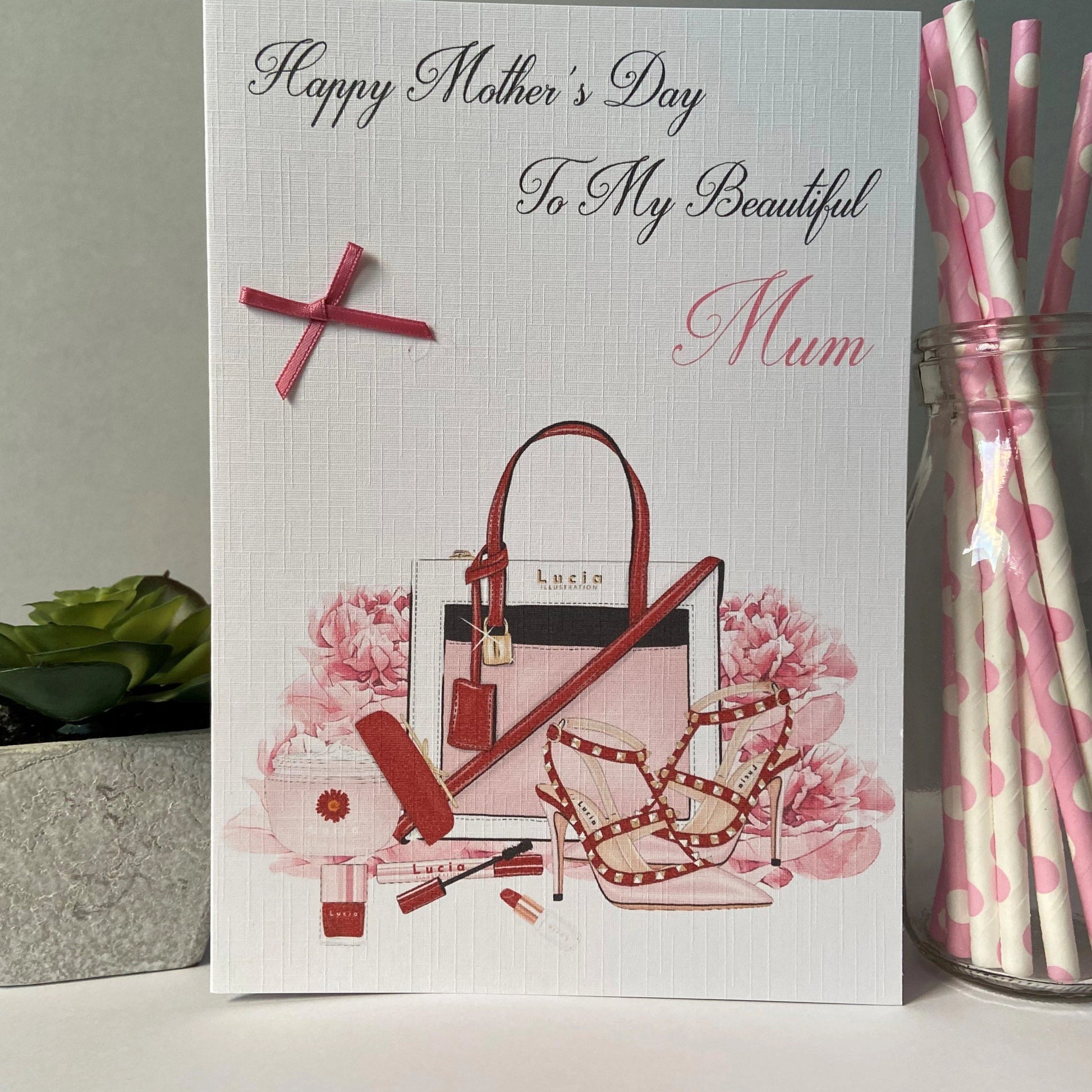 Large A5 Personalised Handmade Mother's Day Card