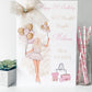 Personalised Female Girl's Birthday Card Girl Balloons