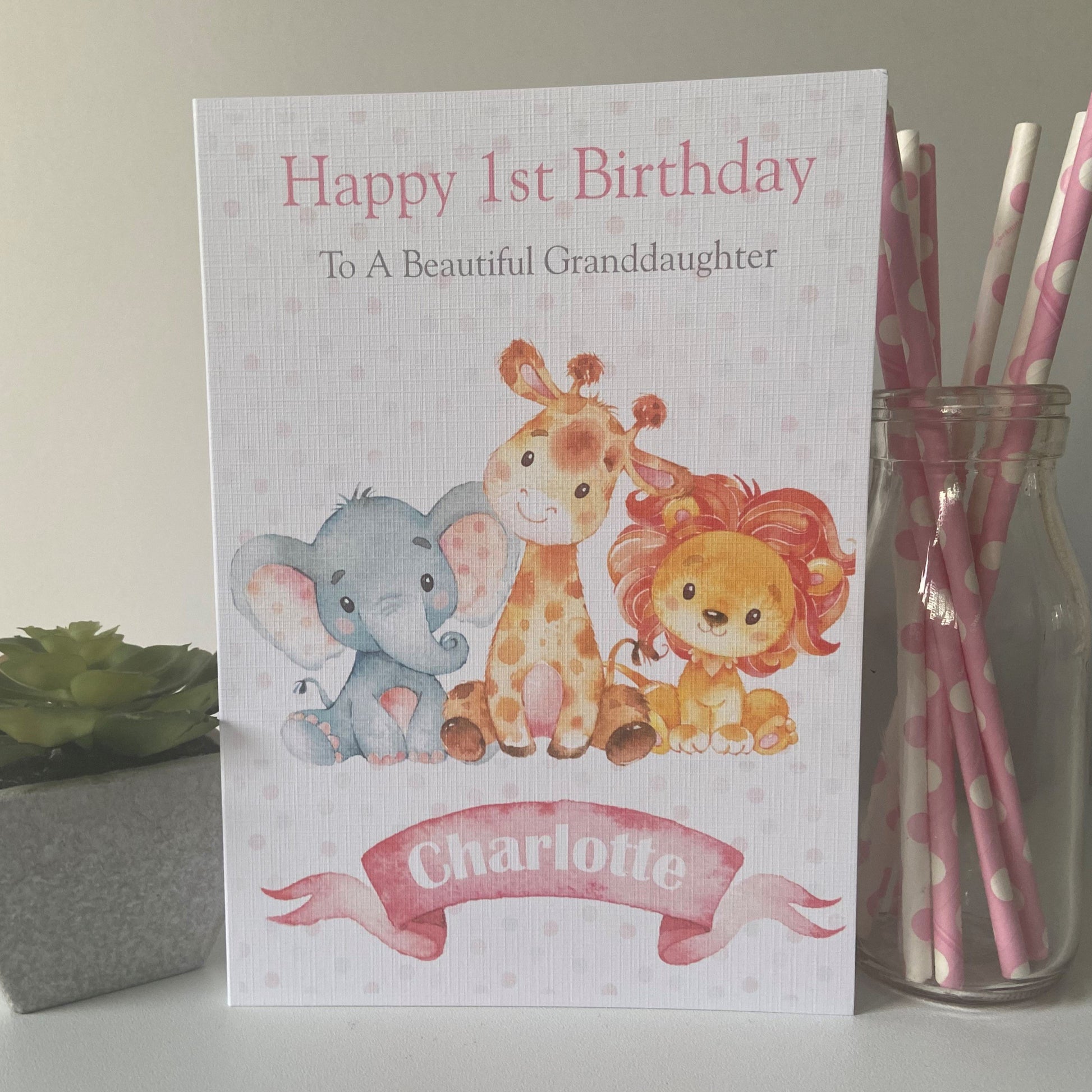 Personalised Birthday Card Jungle Animals