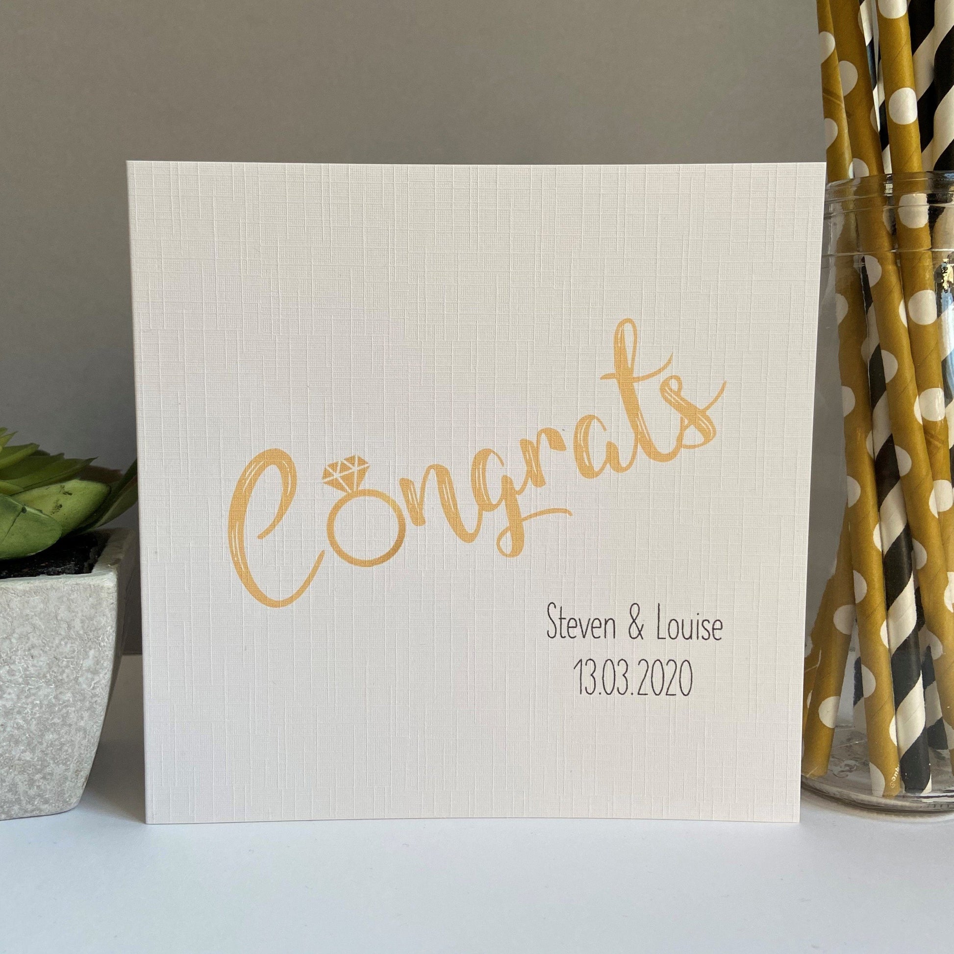 Personalised Congratulations on Your Engagement Card Congrats