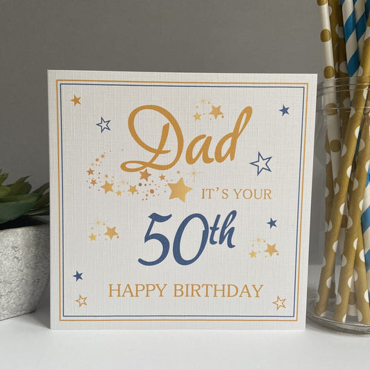 Personalised Male Birthday Card Stars