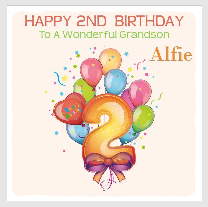 Personalised Birthday Card Age Balloons