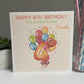 Personalised Birthday Card Age Balloons