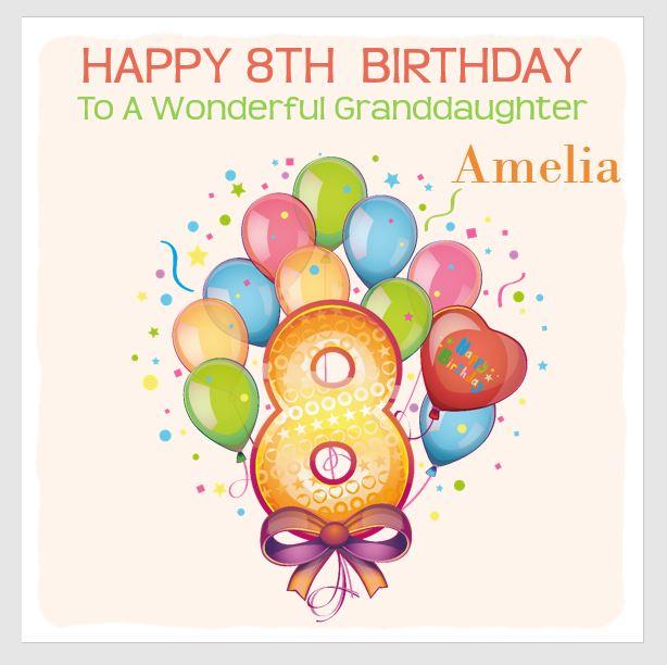 Personalised Birthday Card Age Balloons