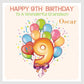 Personalised Birthday Card Age Balloons
