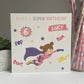 Personalised Girls Birthday Card Girl Super Hero