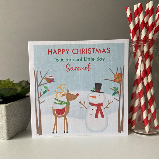 Personalised Christmas Card Winter Scene