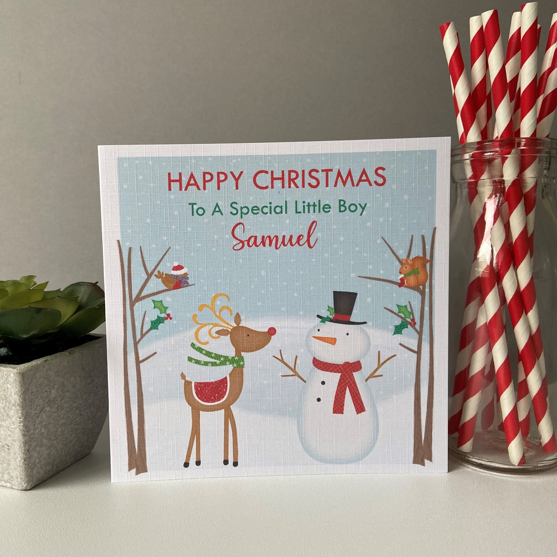 Personalised Christmas Card Winter Scene