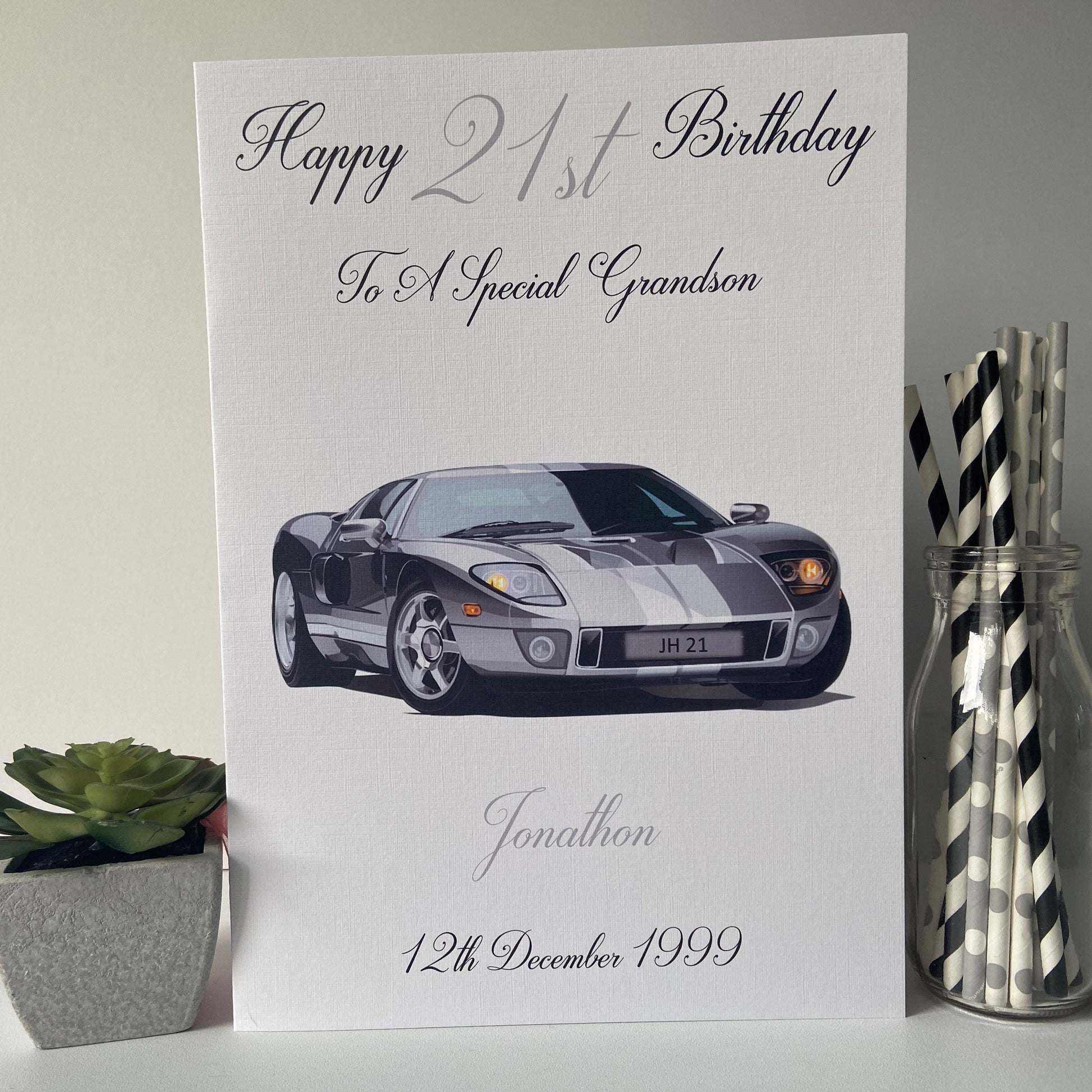 Personalised Birthday Card Sports Car