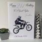 Personalised Birthday Card Dirt Bike