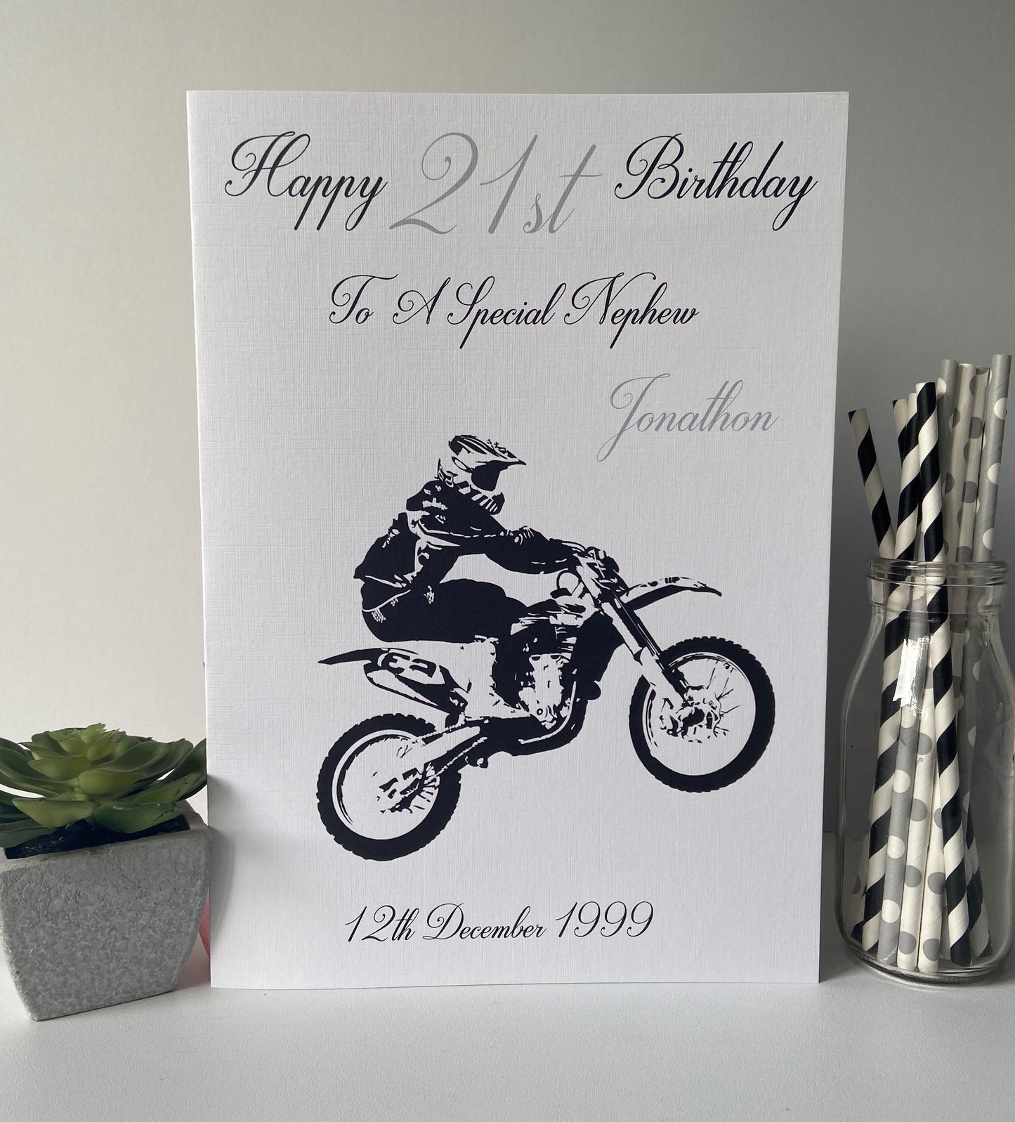Personalised Birthday Card Dirt Bike