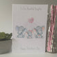 Personalised Valentine's Day Card For Girl Watercolour Elephant Family daughter child