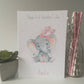 Personalised Happy First Valentine's Day Card For Girl Watercolour Elephant