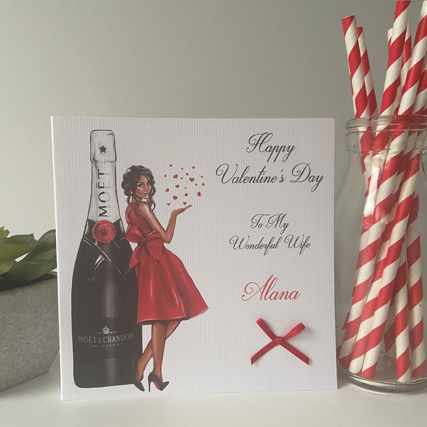 Personalised Handmade Valentine's Day Card Wife Girfriend