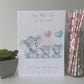 Personalised Handmade Mother's Day Card Watercolour Elephant Mummy