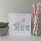 Personalised Handmade Mother's Day Card Watercolour Elephant Mummy
