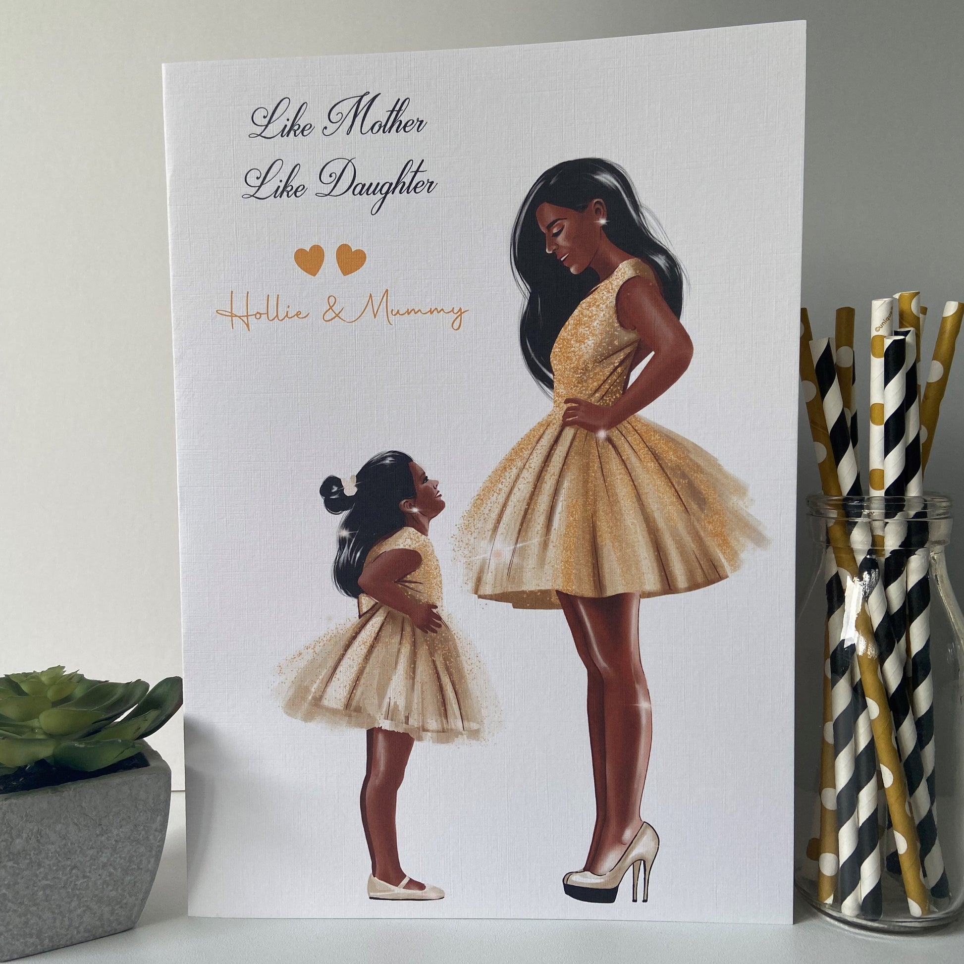 Personalised Handmade Mother's Day Card Mummy and Me