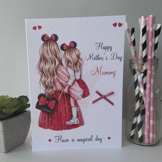 Personalised Handmade Mother's Day Card Minnie Mouse