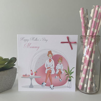 Personalised Handmade Mother's Day Card Pamper Day
