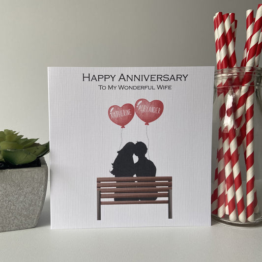 Personalised Happy Anniversary Card 