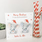 Personalised Christmas Card Watercolour Elephant Boy Girl Grandchildren Children Son Daughter Granddaughter Daughter