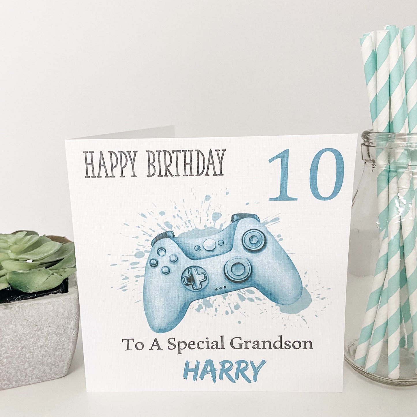 Personalised Birthday Card Gaming X Box Grandson Son Nephew Daughter Brother Sister