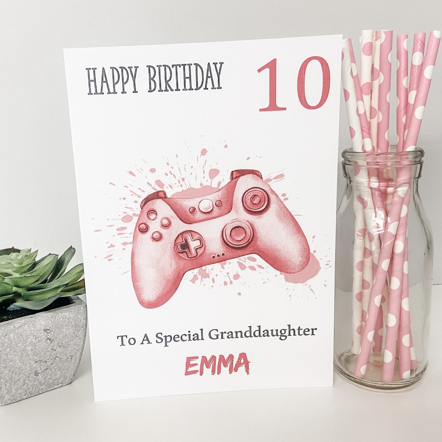 Personalised Birthday Card Gaming X Box Grandson Son Nephew Daughter Brother Sister