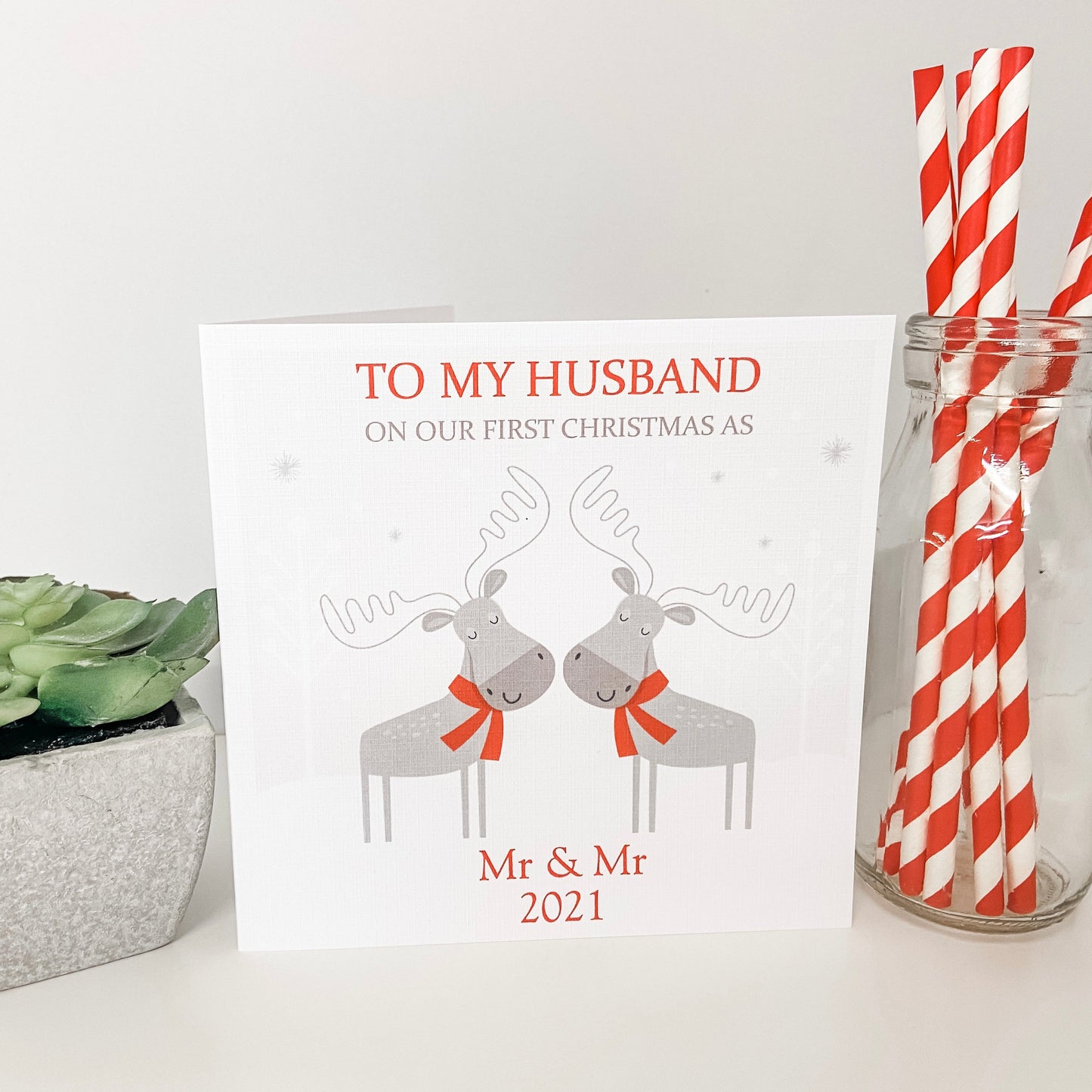 Personalised Christmas Card to Husband 
