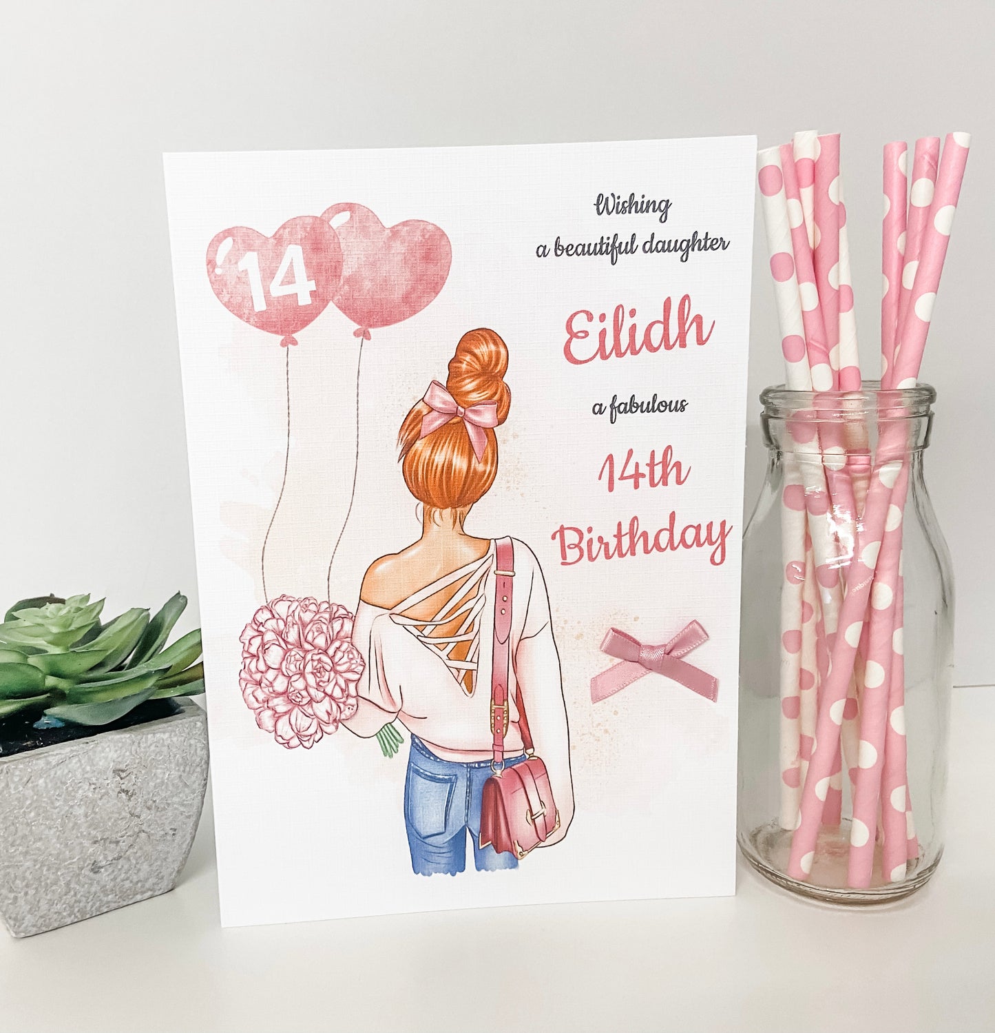 Personalised Female Teenager Girl Birthday Card