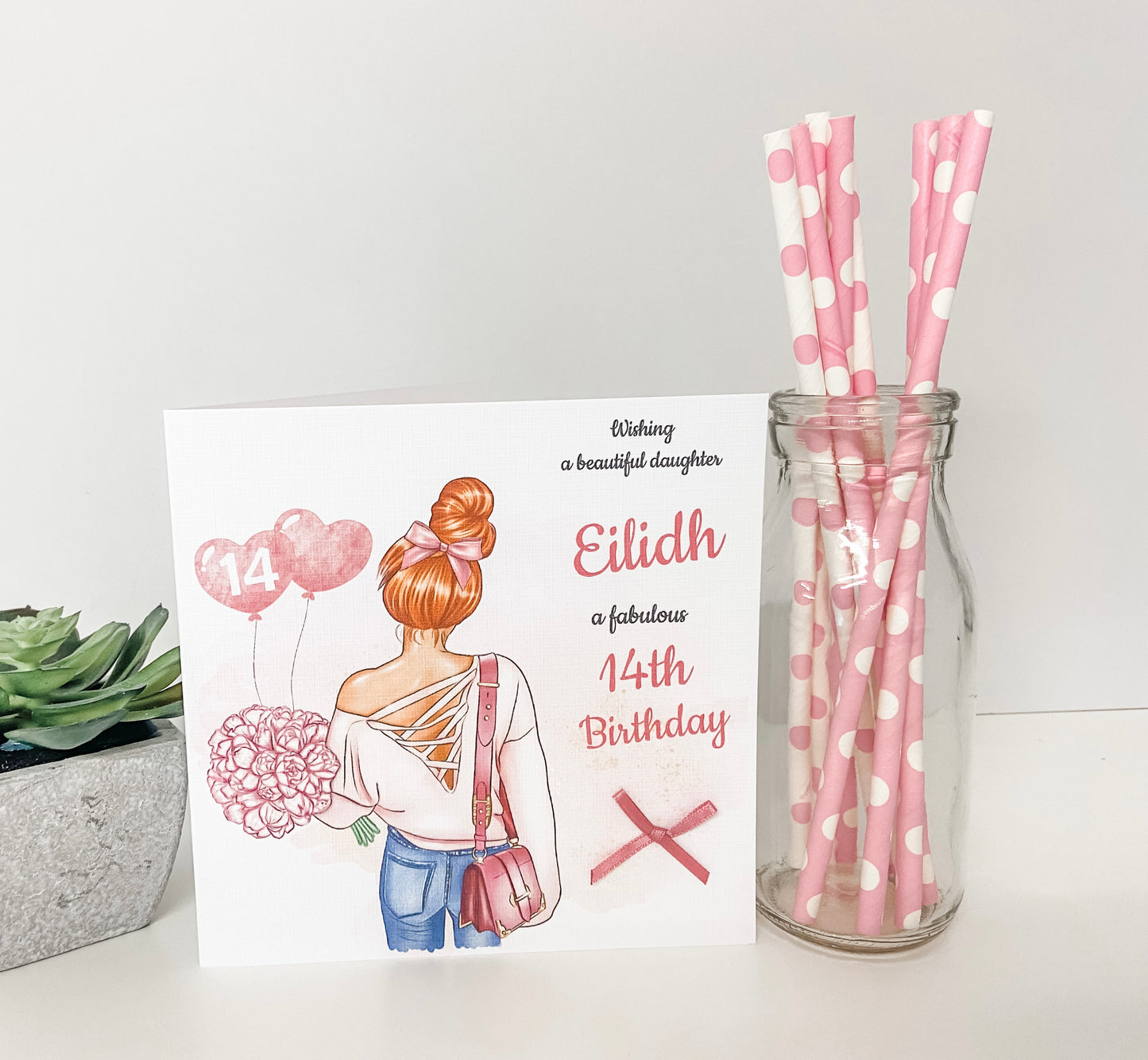 Personalised Female Teenager Girl Birthday Card