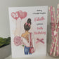 Personalised Female Teenager Girl Birthday Card