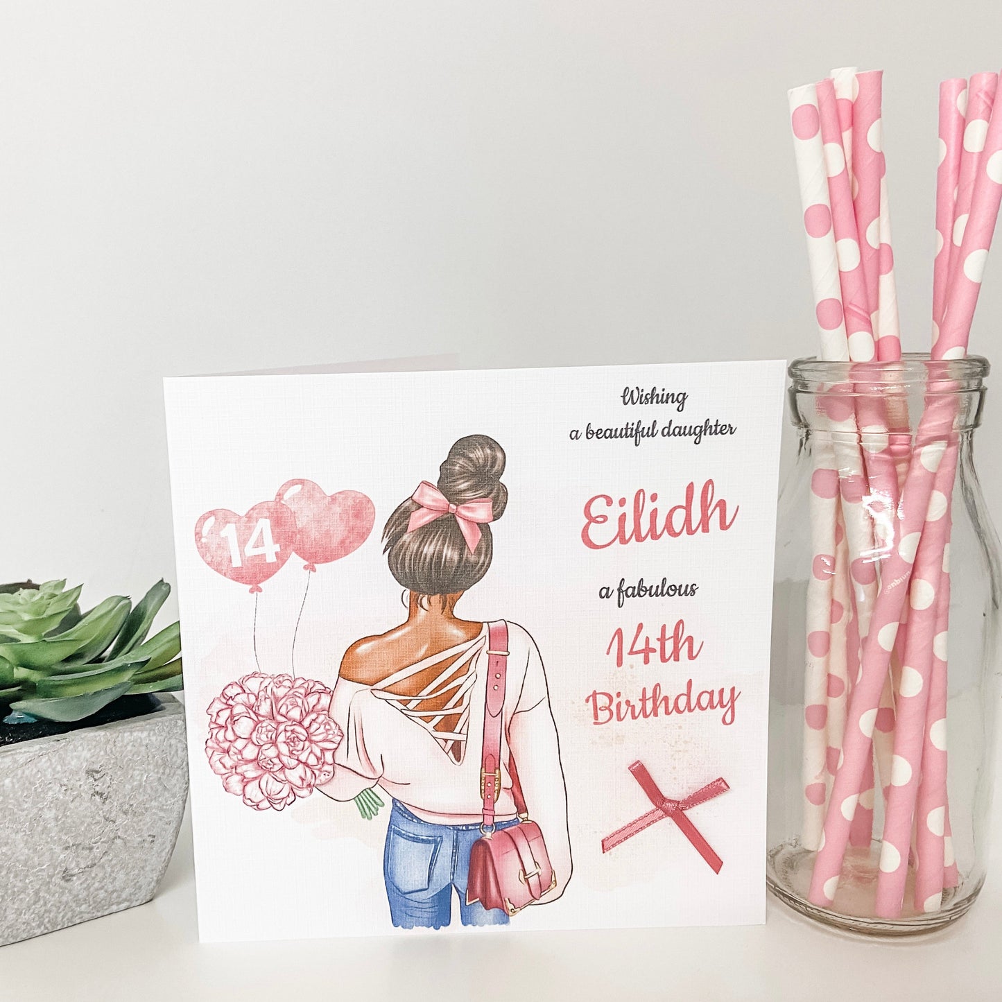 Personalised Female Teenager Girl Birthday Card