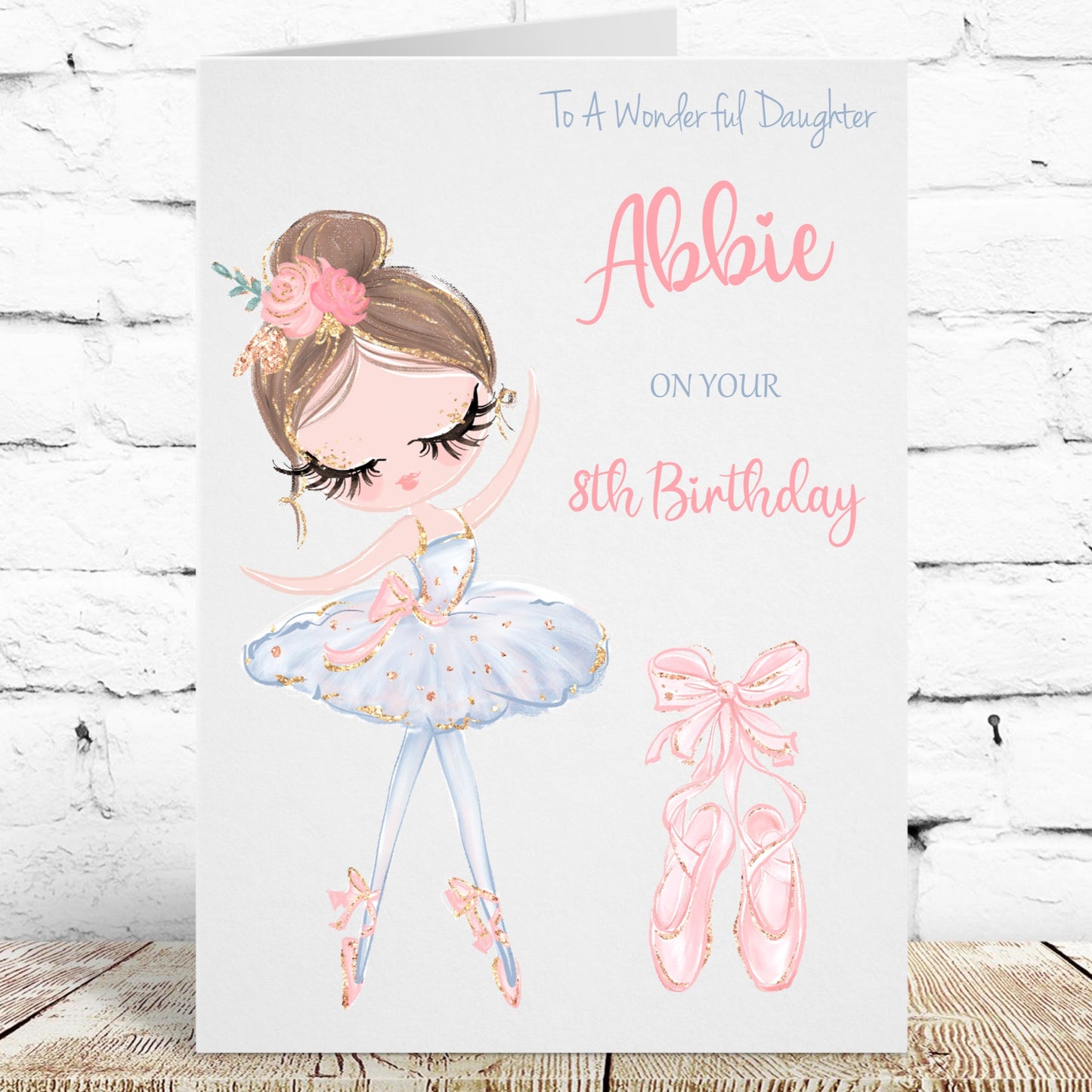 Personalised Birthday Card Ballerina Ballet Daughter Granddaughter Niece