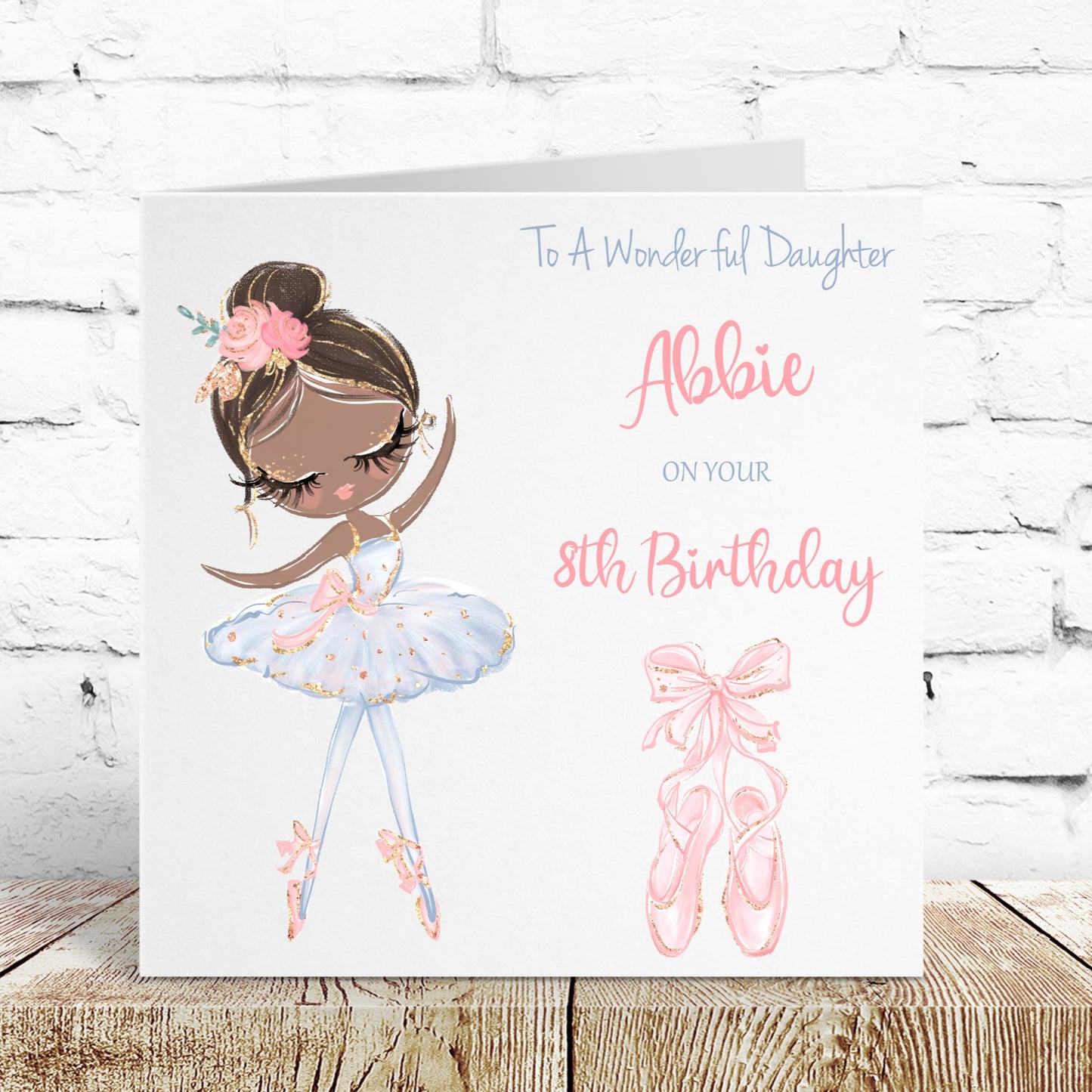 Personalised Birthday Card Ballerina Ballet Daughter Granddaughter Niece