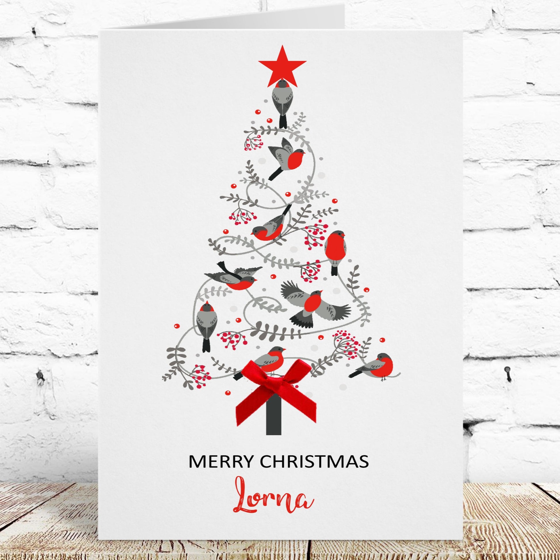 Personalised Christmas Card Tree