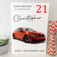 Personalised Birthday Card Red Sports Car