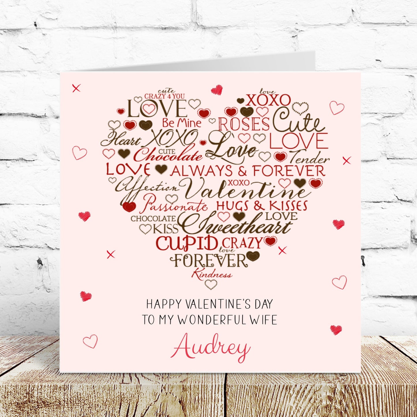 Personalised Valentine's Day Card Love Heart