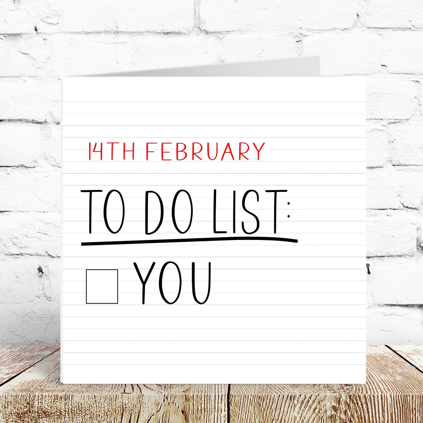 Personalised Rude Funny Valentine's Day Card To Do List