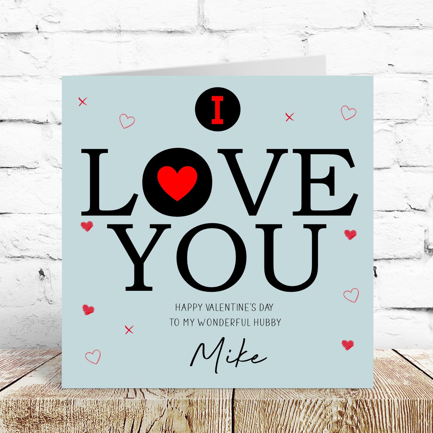 Personalised Happy Valentine's Day Card I Love You