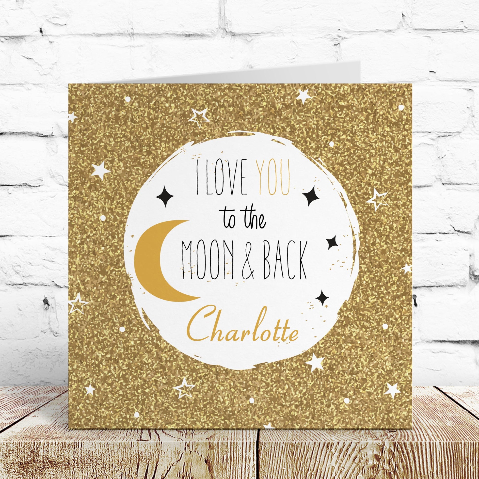 Personalised Happy Valentine's Day Card Love You To The Moon & Back