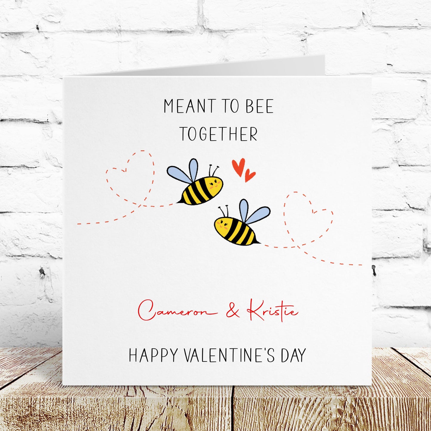 Personalised Happy Valentine's Day Card Meant To Bee