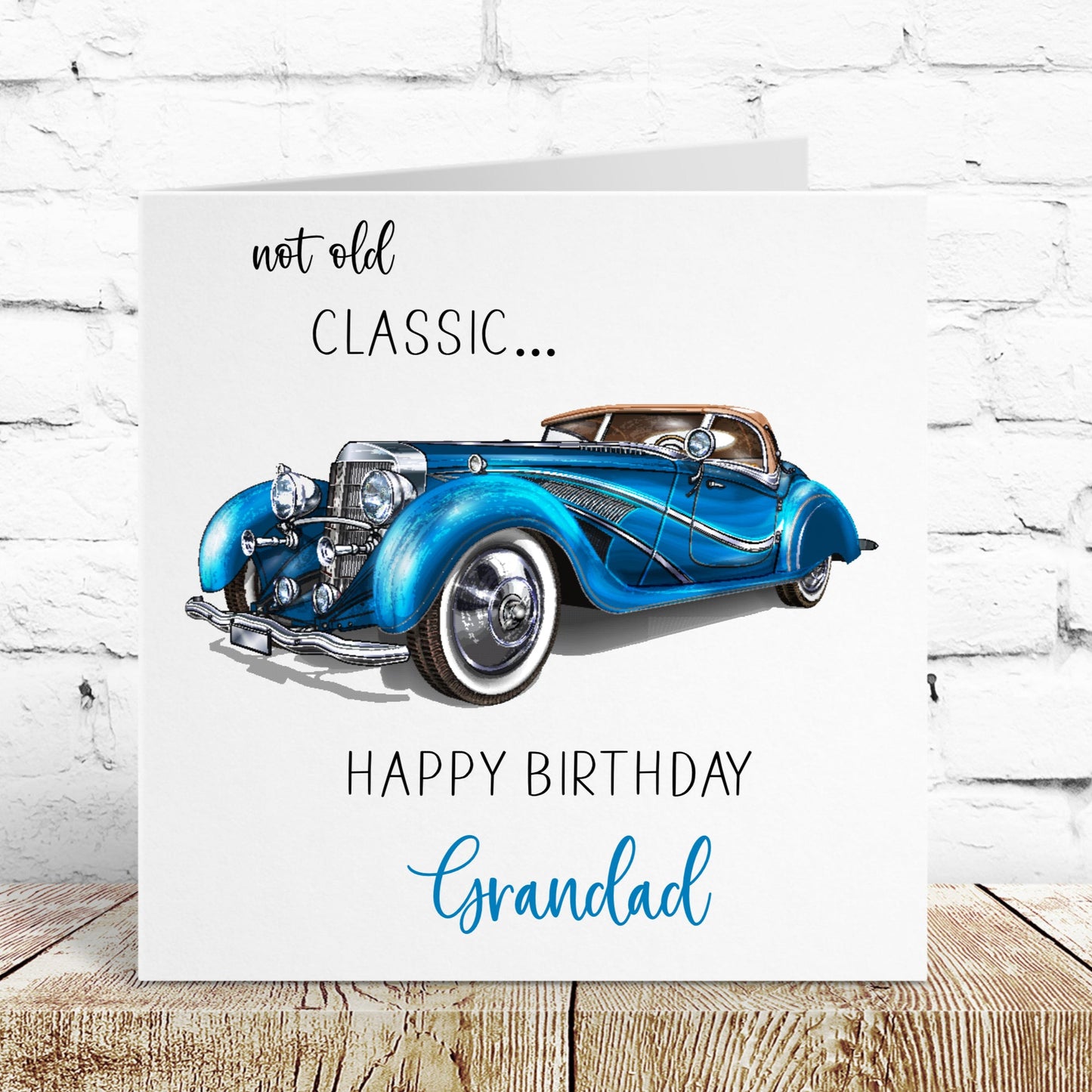 Personalised Birthday Card Vintage Car