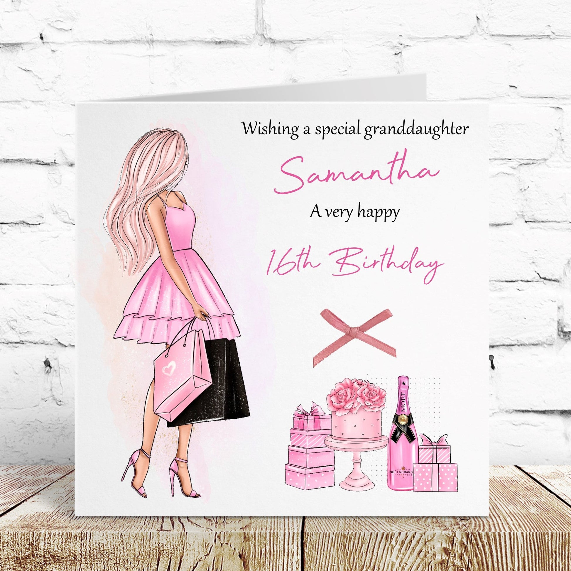 Personalised Female Girl Birthday Card